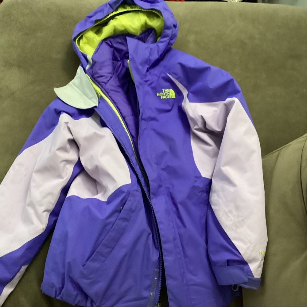 The North Face Kids Purple and Lavender Raincoat Jacket